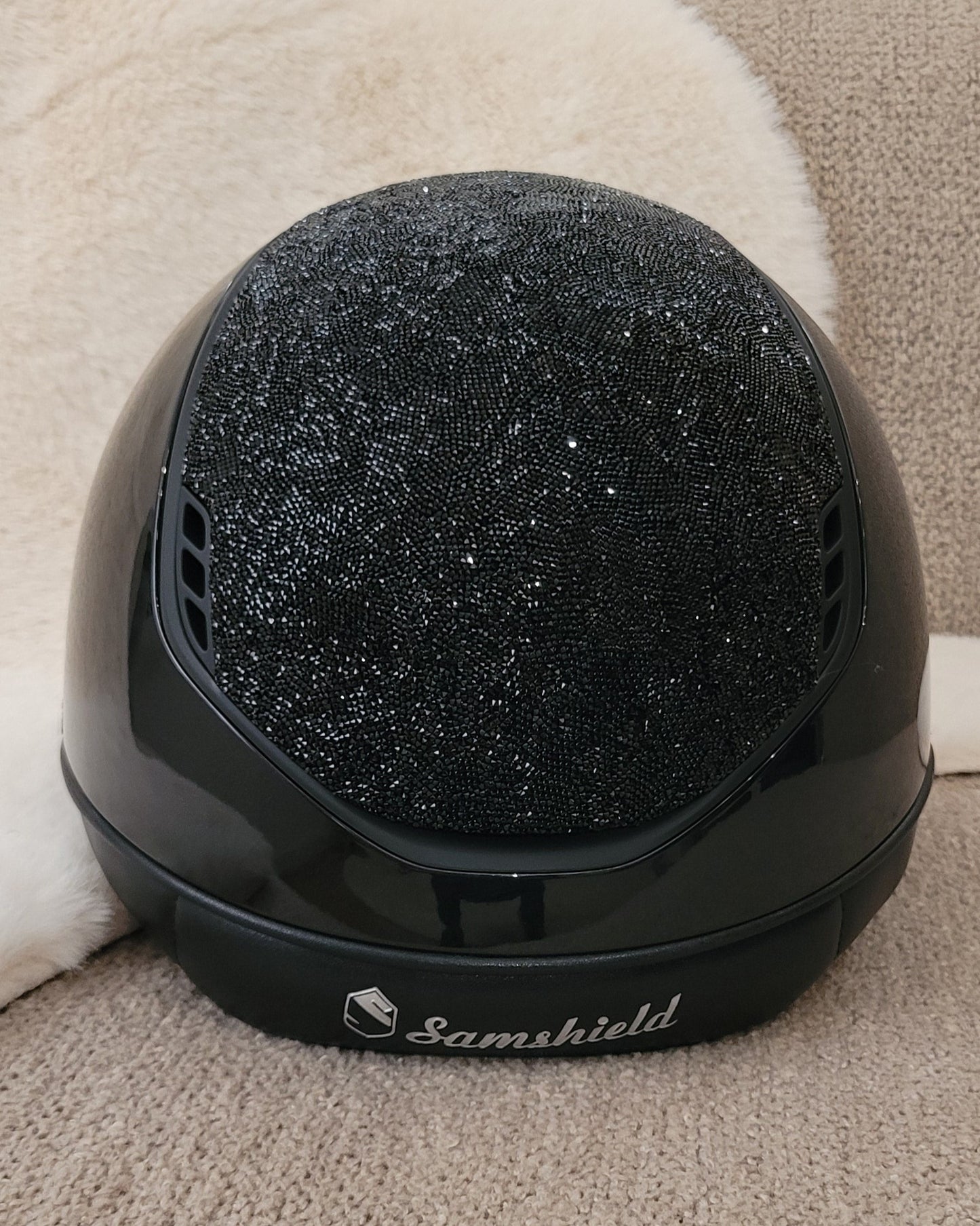 Samshield 2.0 Casque d'équitation Miss Shield Shadowglossy Ultra Fine Rock 5 x Swat Noir