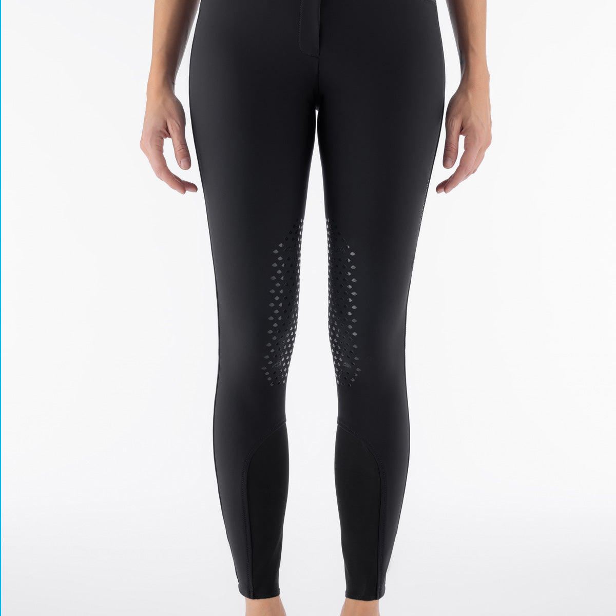 Equiline Pantalon d'Équitation Full Grip Taille Haute Femme Eqglimpfh Noir
