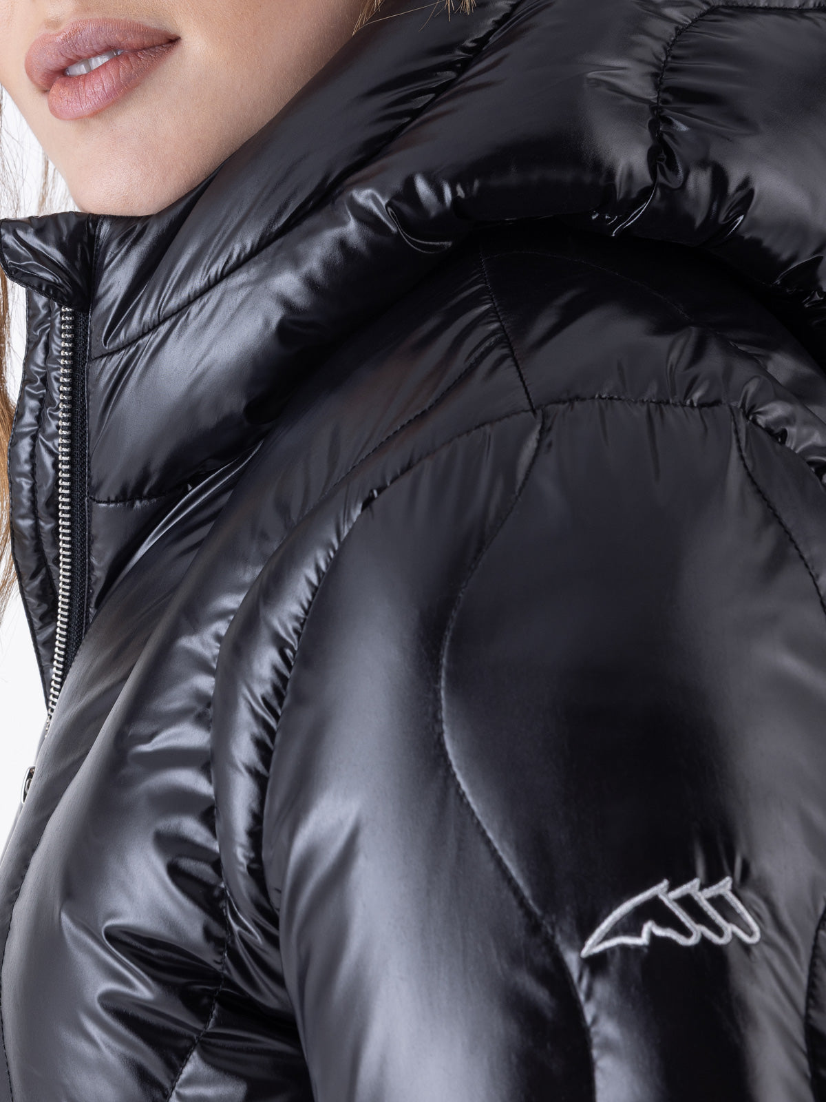 Equiline Gewatteerde Jas Dames Eqglasic Zwart