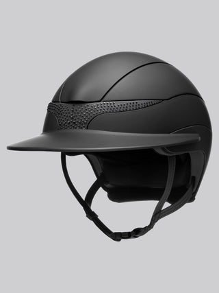 Casque d'équitation Equiline Xanto avec visière soleil Matt Strass Noir