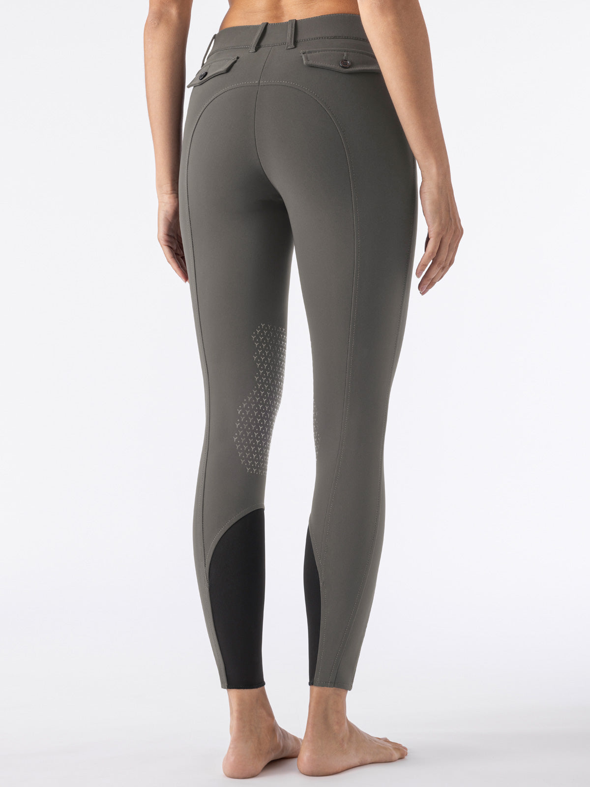 Equiline rijbroek dames knie grip Atirk Summer Frost Grey