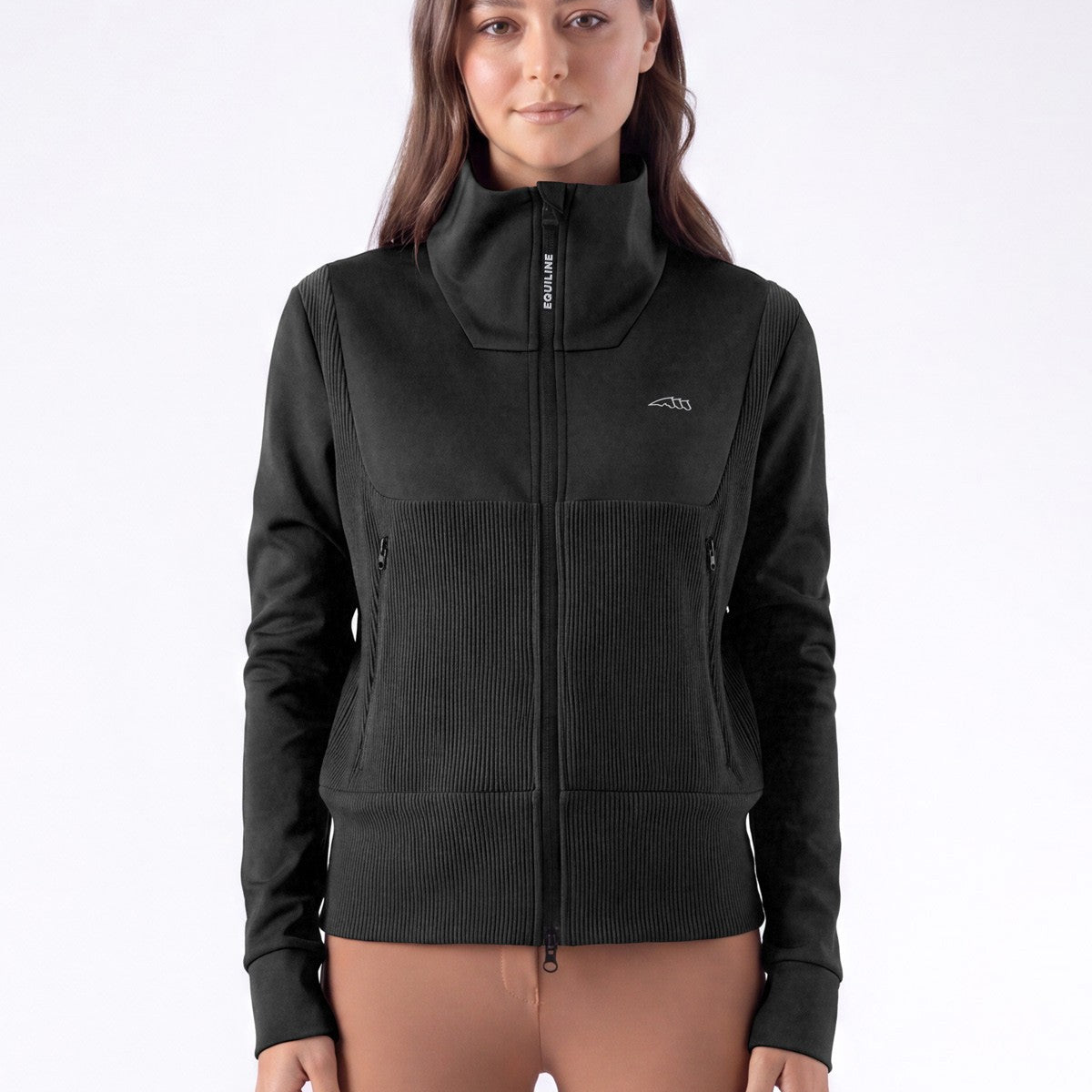 Equiline Sweat Femme Full Zip Eqembres Noir