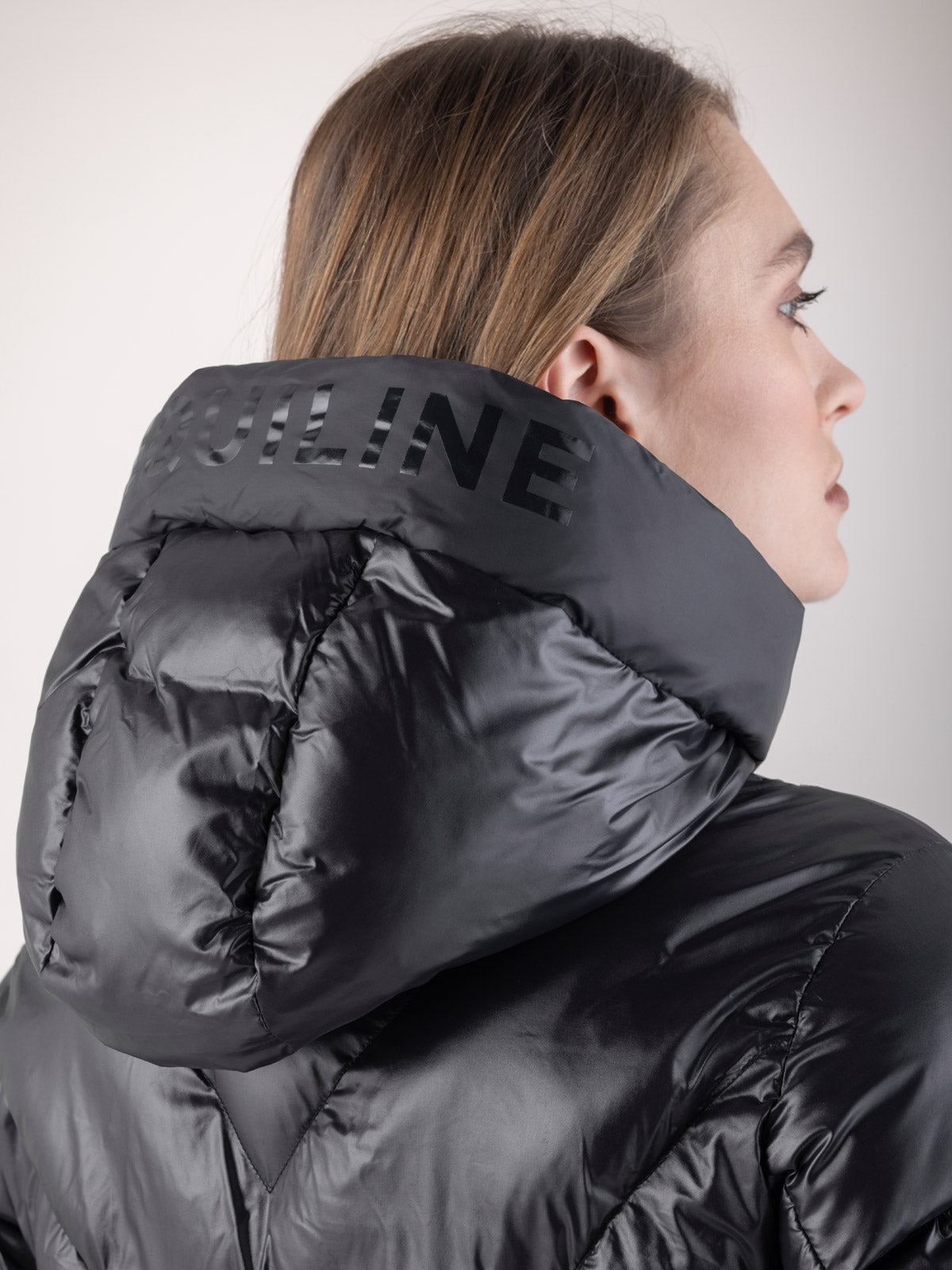 Veste d’hiver Equiline pour femme Coolbomb Glossy Noir