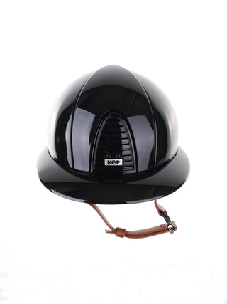 Casque Kep Italia Cromo 2.0 Polish Polo Noir Beige Jugulaire