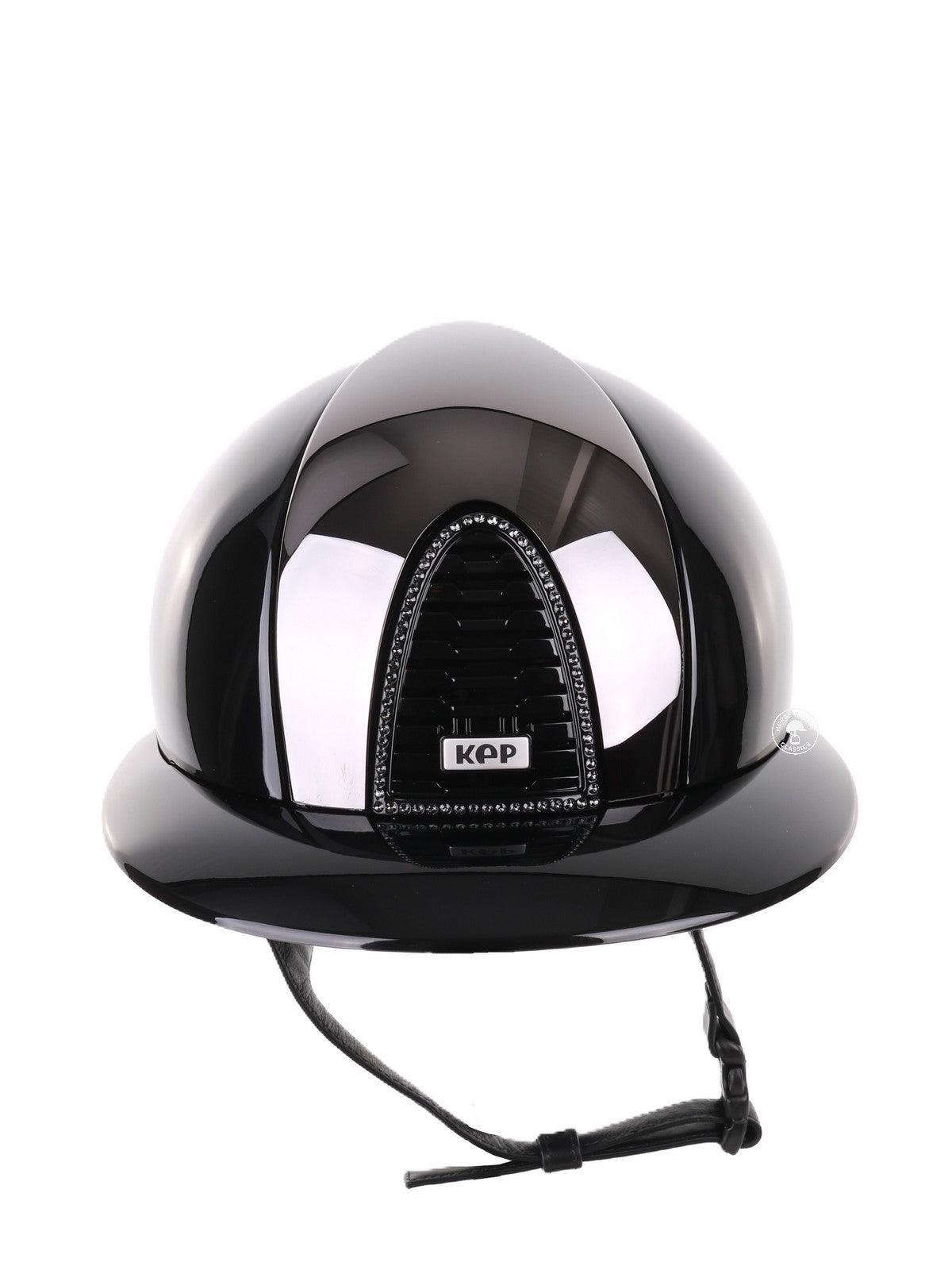 Casque Kep Italia Cromo 2.0 Polish Polo Noir Mirror Insert Swarovski Frame