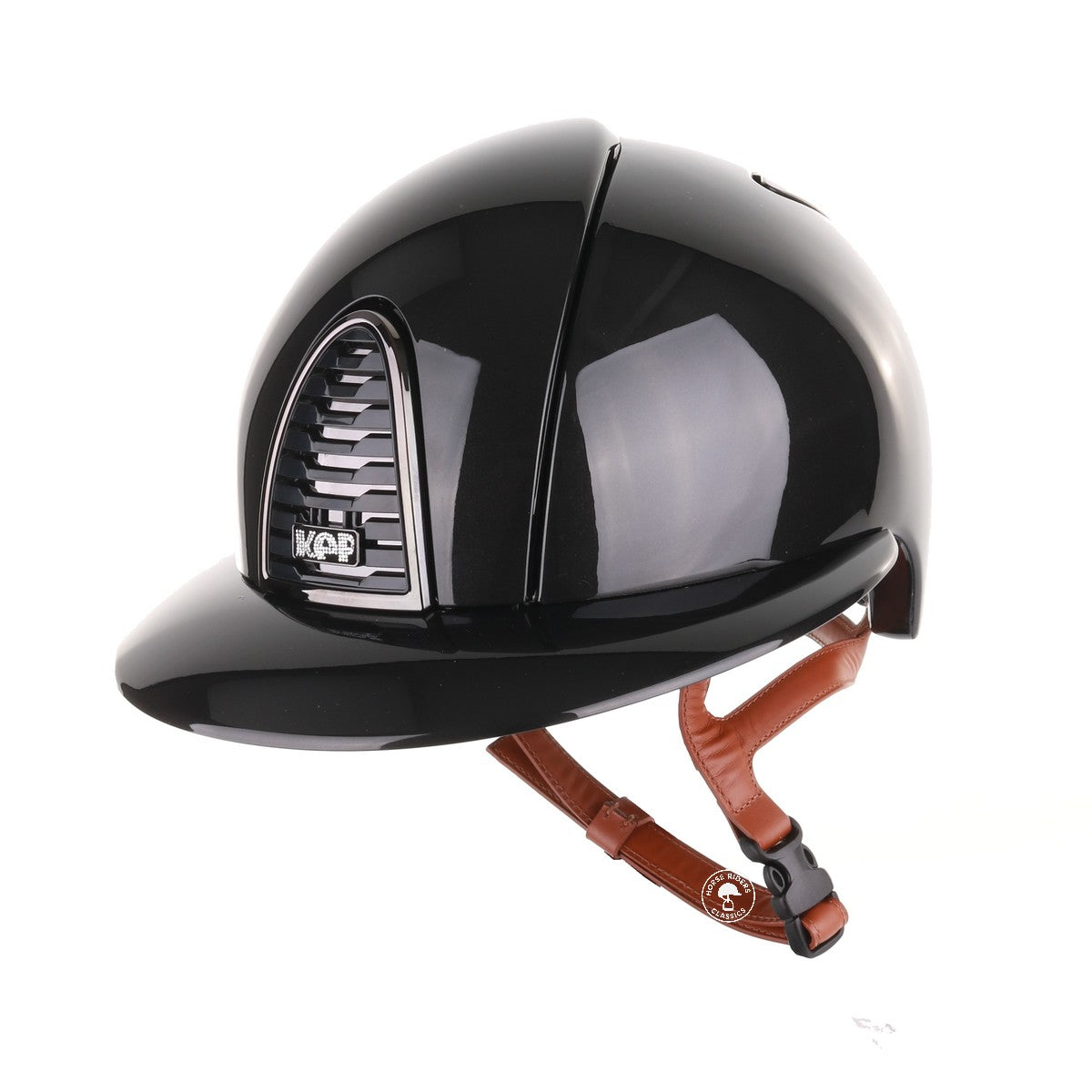 Kep Italia Paardrijhelm Cromo 2.0 Shine Polo Klep Zwart Mirror Frame Beige Kinband Zwart Medium