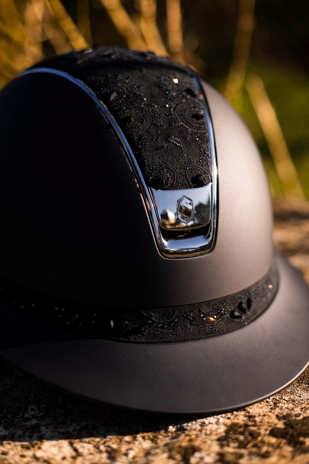 Samshield 2.0 Casque d'équitation Miss Shield Shadowmatt Crystal Bloom Noir