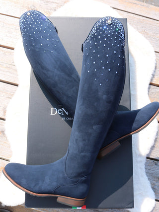 De Niro bottes d’équitation Bellini Custom Camoscio Blue 39 MA M