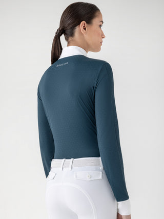 Chemise de concours Equiline manches longues femme Estock Legion Blue