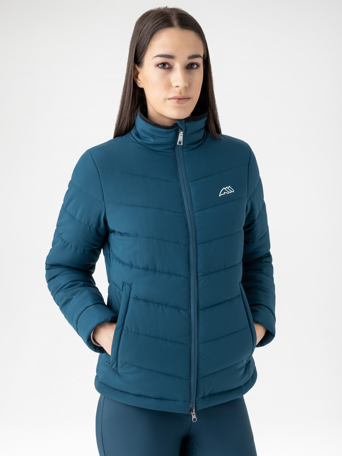 Veste d’hiver rembourrée Equiline pour femme 100 g Ertys Legion Blue