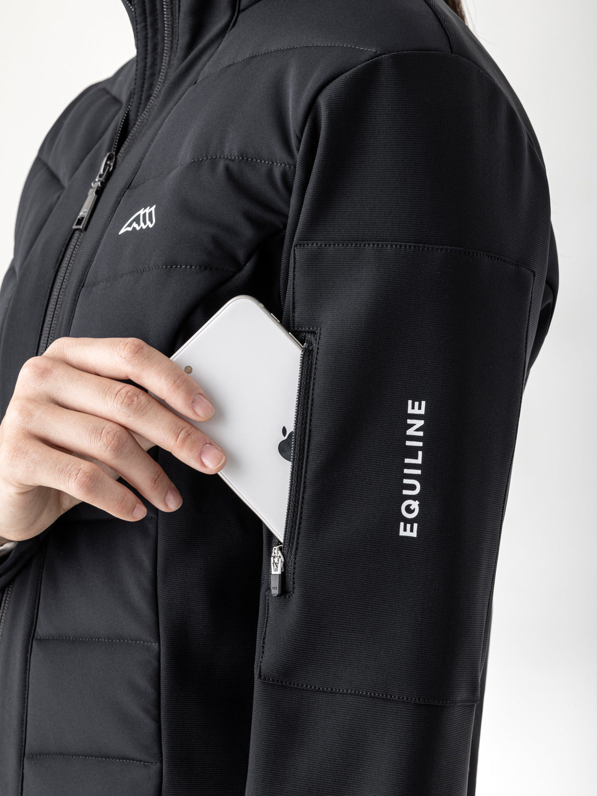 Veste softshell compatible airbag Equiline pour femme Entrec Noir