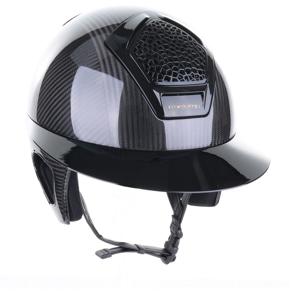 Freejump Helm Voronoï met Temple Protection Carbon Gloss Zwart Zwart