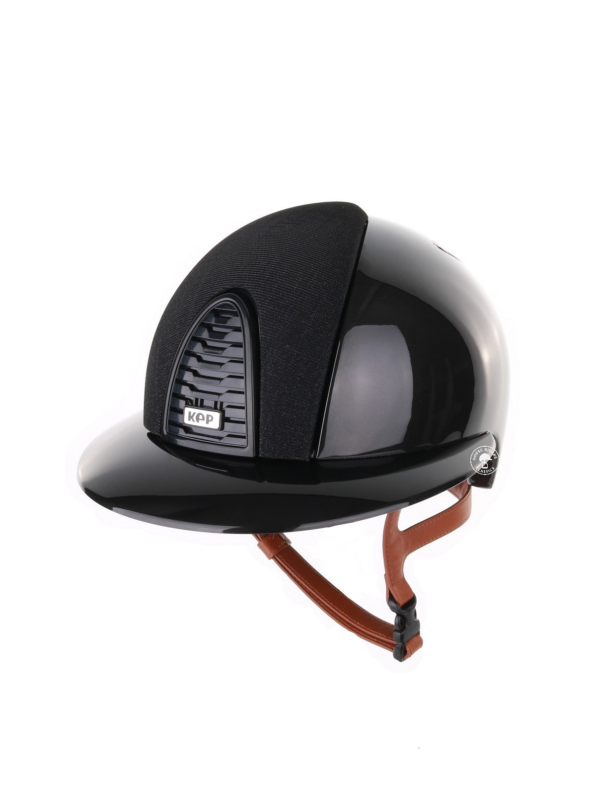 Casque Kep Italia Cromo 2.0 Shine Polo Noir RAW Frame Galassia Insert Beige Jugulaire