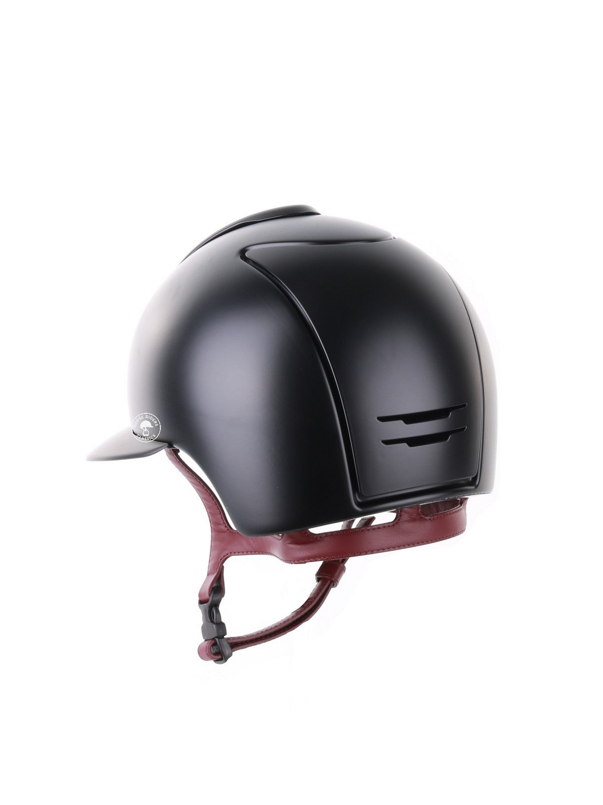 Casque Kep Italia Cromo 2.0 Textile Polo Noir Bordeaux Jugulaire
