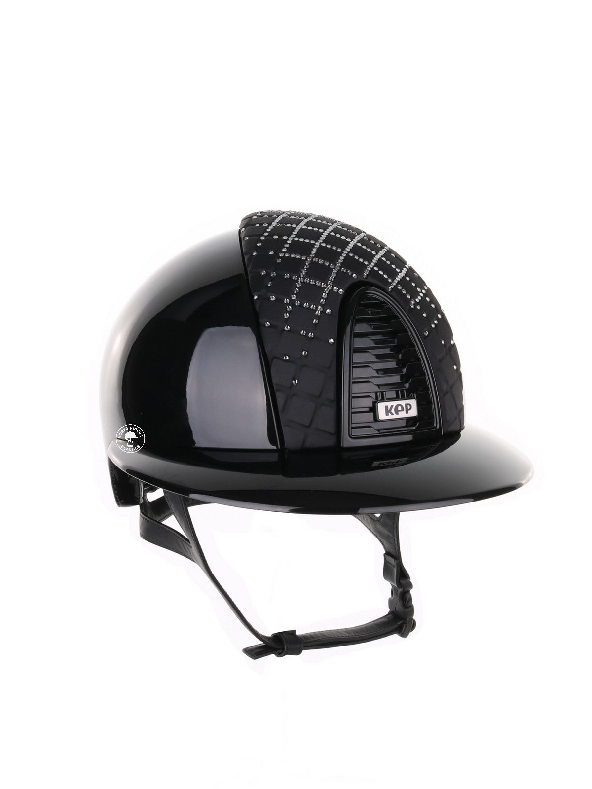 Kep Italia Paardrijhelm Cromo 2.0 Polish zwart Polo klep Milano Black Street insert