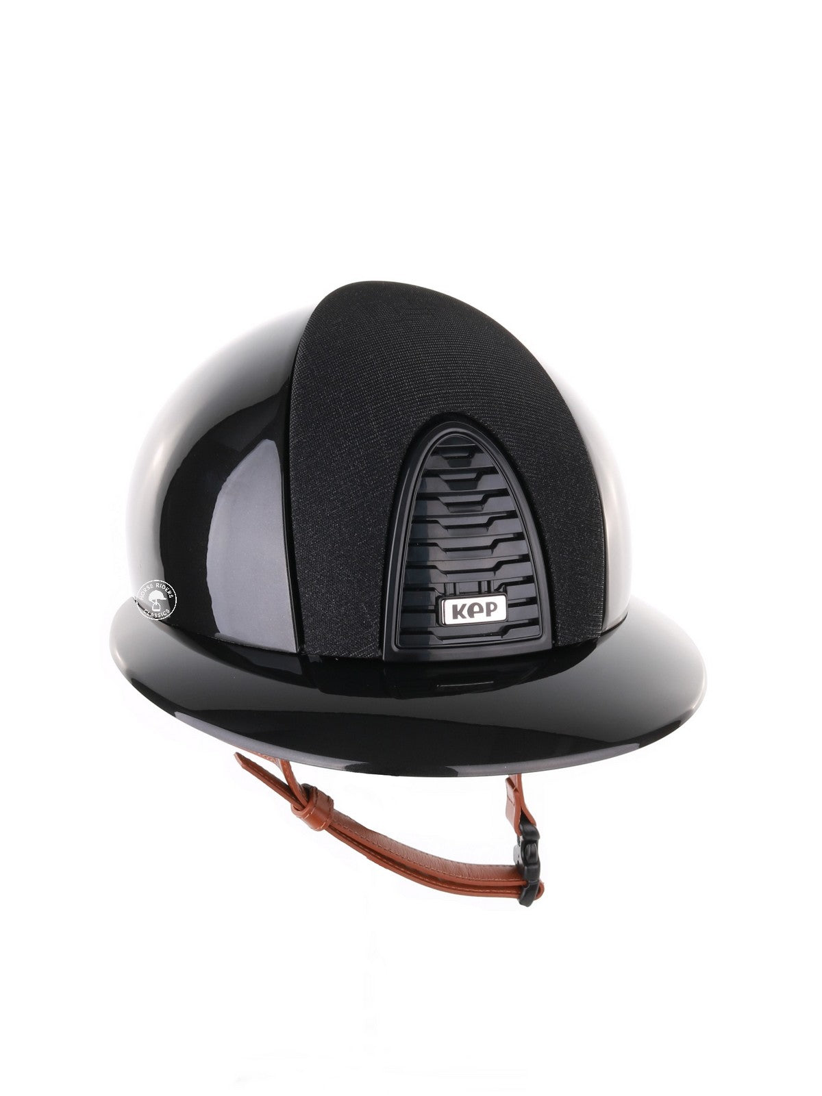Casque Kep Italia Cromo 2.0 Shine Polo Noir RAW Frame Galassia Insert Beige Jugulaire