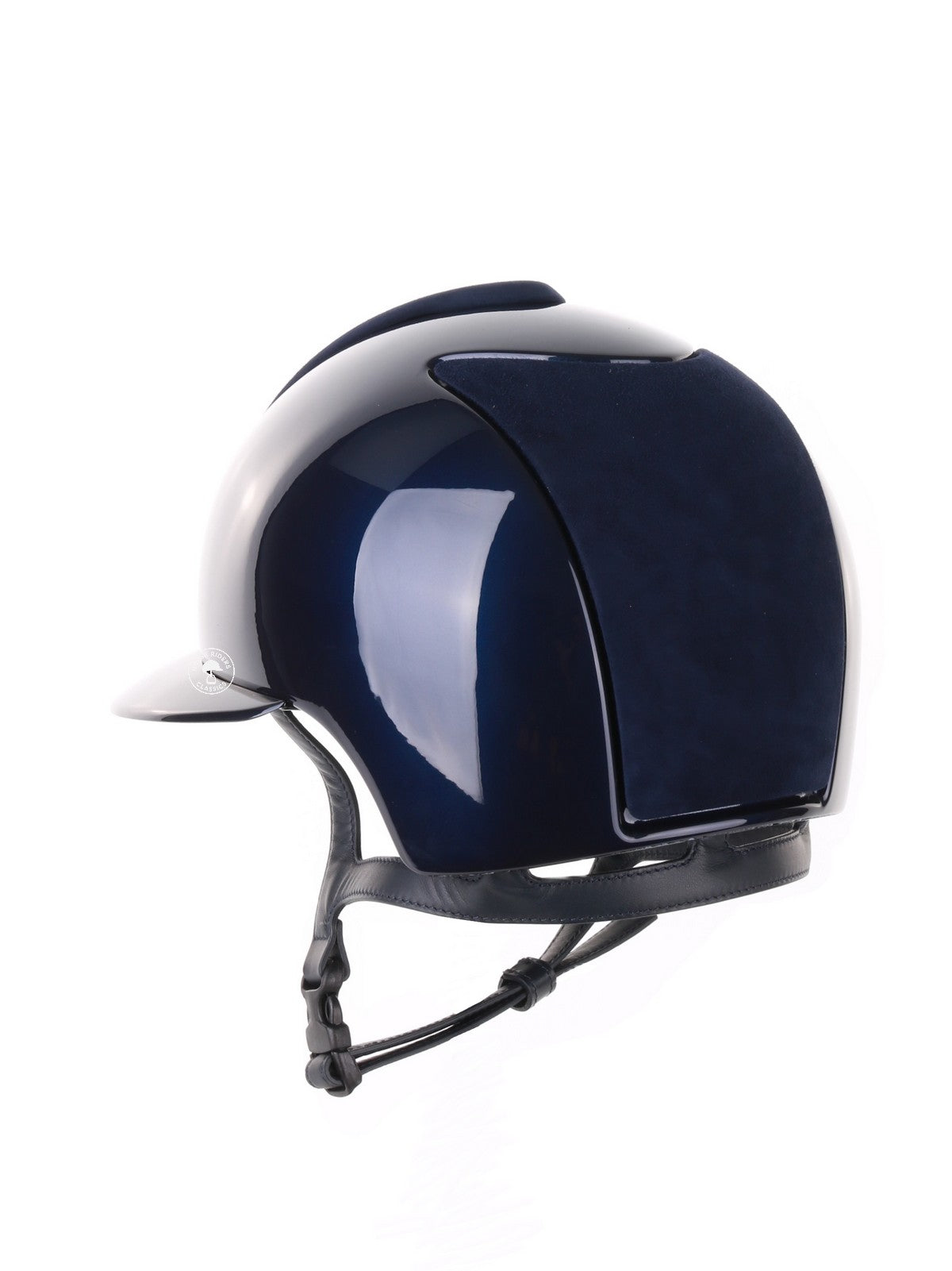 Kep Italia Paardrijhelm Cromo 2.0 Polish Polo Klep Blauw Suede Inserts