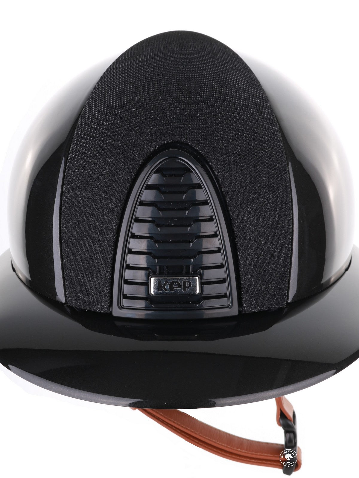 Casque Kep Italia Cromo 2.0 Shine Polo Noir RAW Frame Galassia Insert Beige Jugulaire