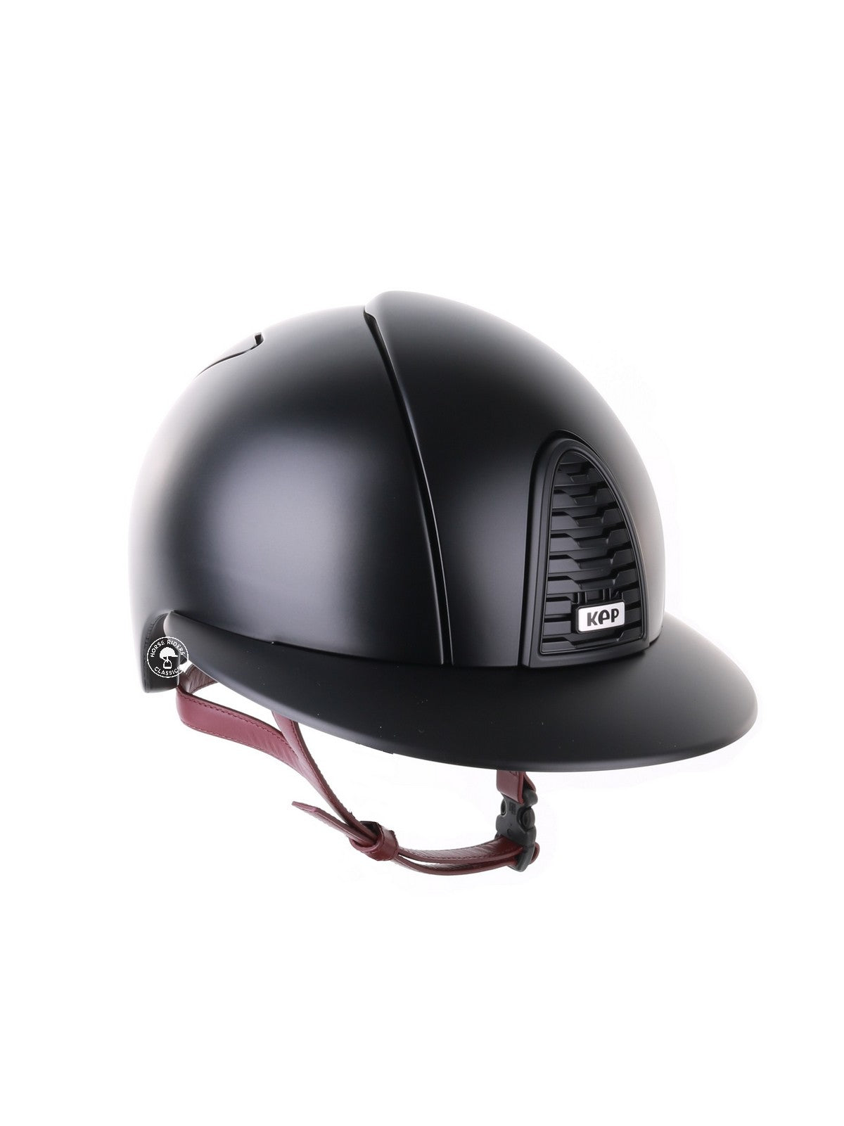 Casque Kep Italia Cromo 2.0 Textile Polo Noir Bordeaux Jugulaire