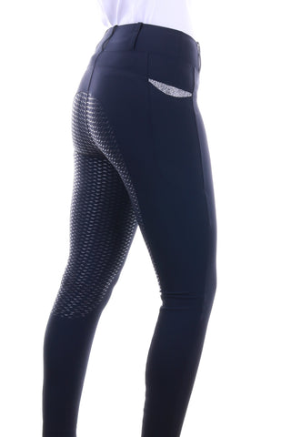 Animo leggings d'équitation à enfiler taille haute pleine grip Nimbus Navy
