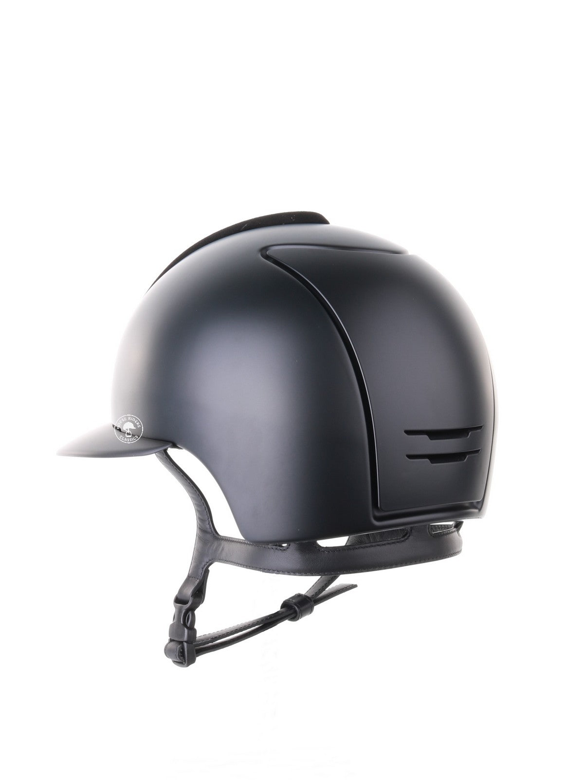 Kep Italia Paardrijhelm Cromo 2.0 Textile Polo Klep Zwart Suede Insert