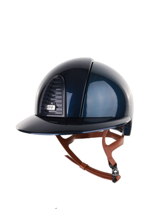 Casque Kep Italia Cromo 2.0 Shine Polo Bleu RAW Frame Beige Jugulaire