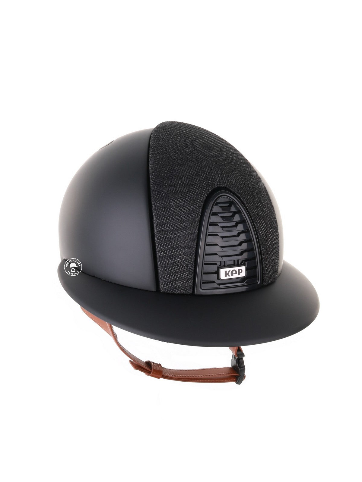 Casque Kep Italia Cromo 2.0 Matt Polo Noir Luminor Insert Beige Jugulaire