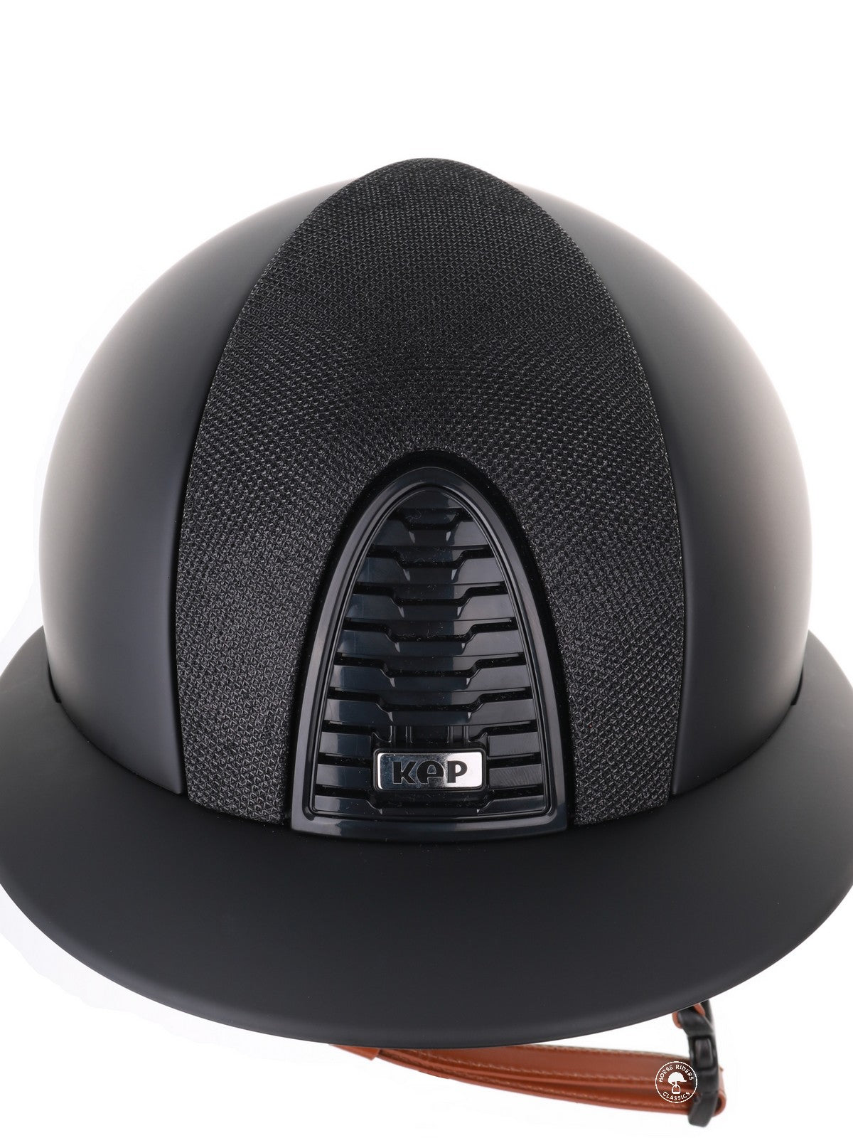 Casque Kep Italia Cromo 2.0 Matt Polo Noir Luminor Insert Beige Jugulaire