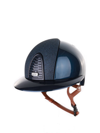 Casque Kep Italia Cromo 2.0 Shine Polo Bleu RAW Frame Luminor Blue Insert Beige Jugulaire