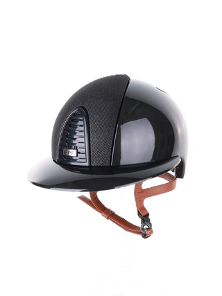 Casque Kep Italia Cromo 2.0 Shine Polo Noir RAW Frame Luminor Insert Beige Jugulaire