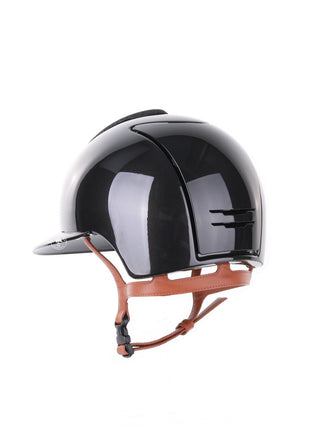 Casque Kep Italia Cromo 2.0 Shine Polo Noir RAW Frame Luminor Insert Beige Jugulaire
