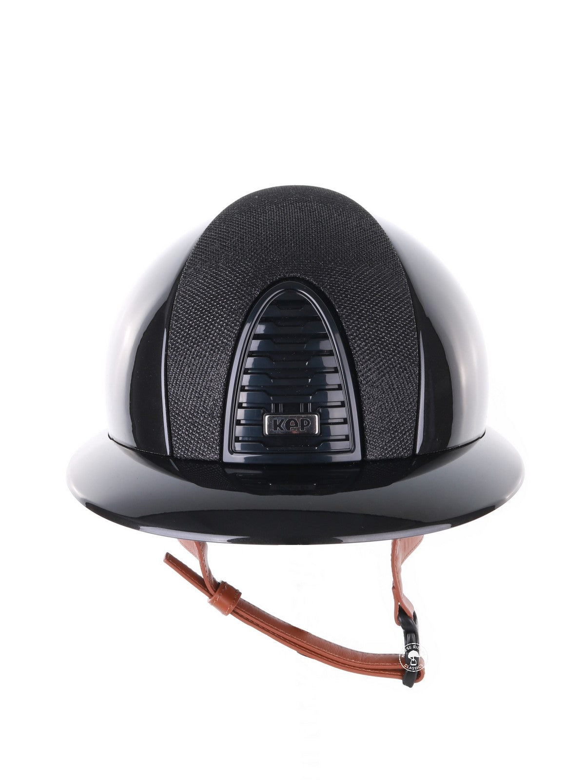 Casque Kep Italia Cromo 2.0 Shine Polo Noir RAW Frame Luminor Insert Beige Jugulaire