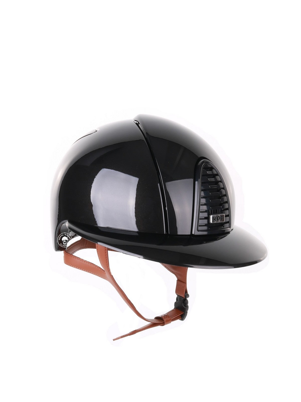 Casque Kep Italia Cromo 2.0 Shine Polo Noir RAW Frame Beige Jugulaire