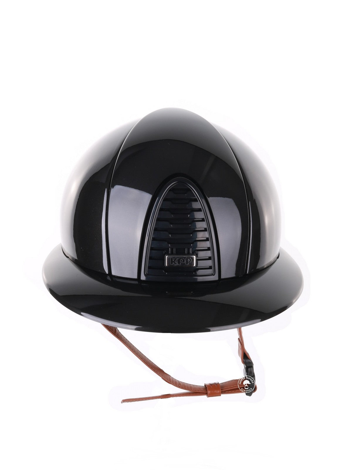 Casque Kep Italia Cromo 2.0 Shine Polo Noir RAW Frame Beige Jugulaire