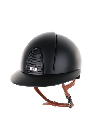Casque Kep Italia Cromo 2.0 Textile Polo Noir  Beige Jugulaire