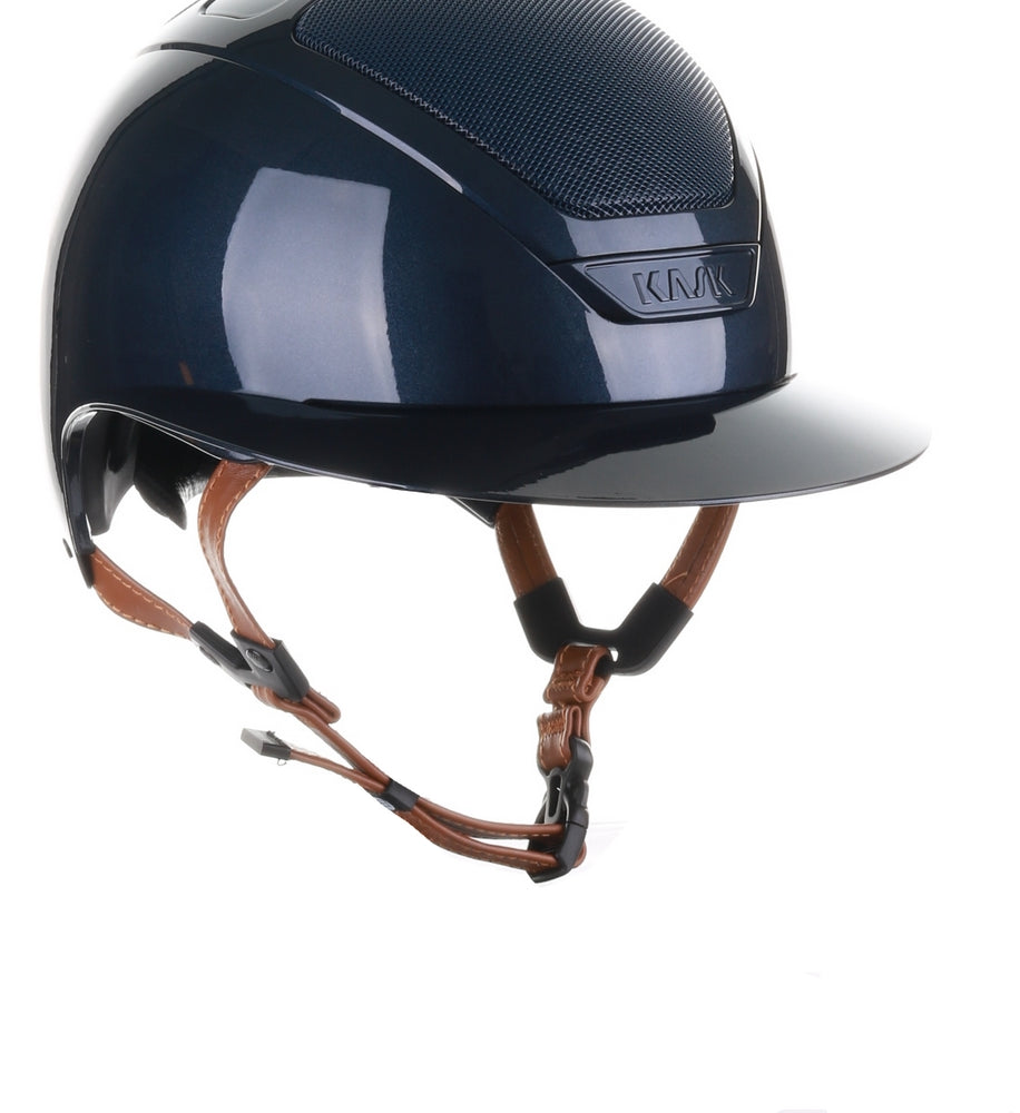 Kask Star Lady 2.0 Pure Shine Chrome Light Brown Chinstrap Atlantic Blue Atlantic Blue