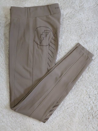 Equiline Leggings d'équitation Full Grip pour femme Ceberfh Taupe