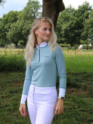 Animo maillot de compétition à manches longues pour femmes Bowling Azzurro