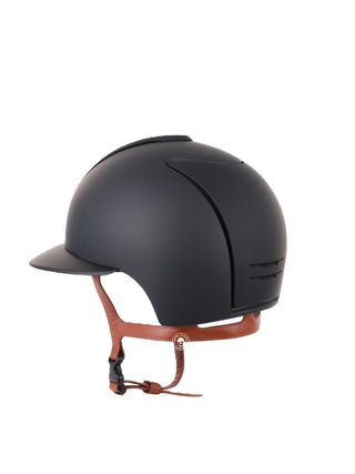 Casque Kep Italia Cromo 2.0 Matt Polo Noir Beige Jugulaire