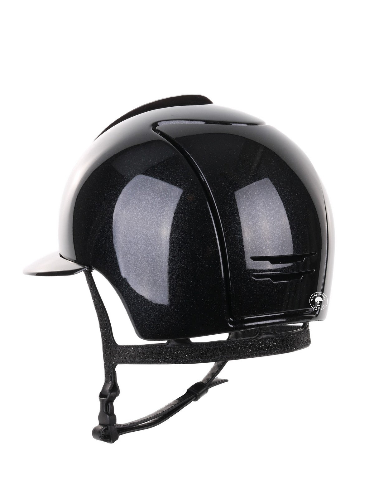 Casque Kep Italia Cromo 2.0 Diamond Polo Noir Shaded Silver Insert Swarovski Frame