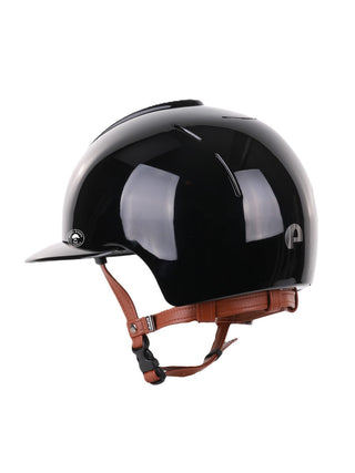 Casque d'équitation Kep Italia Smart Polish Polo Noir Jugulaire Beige