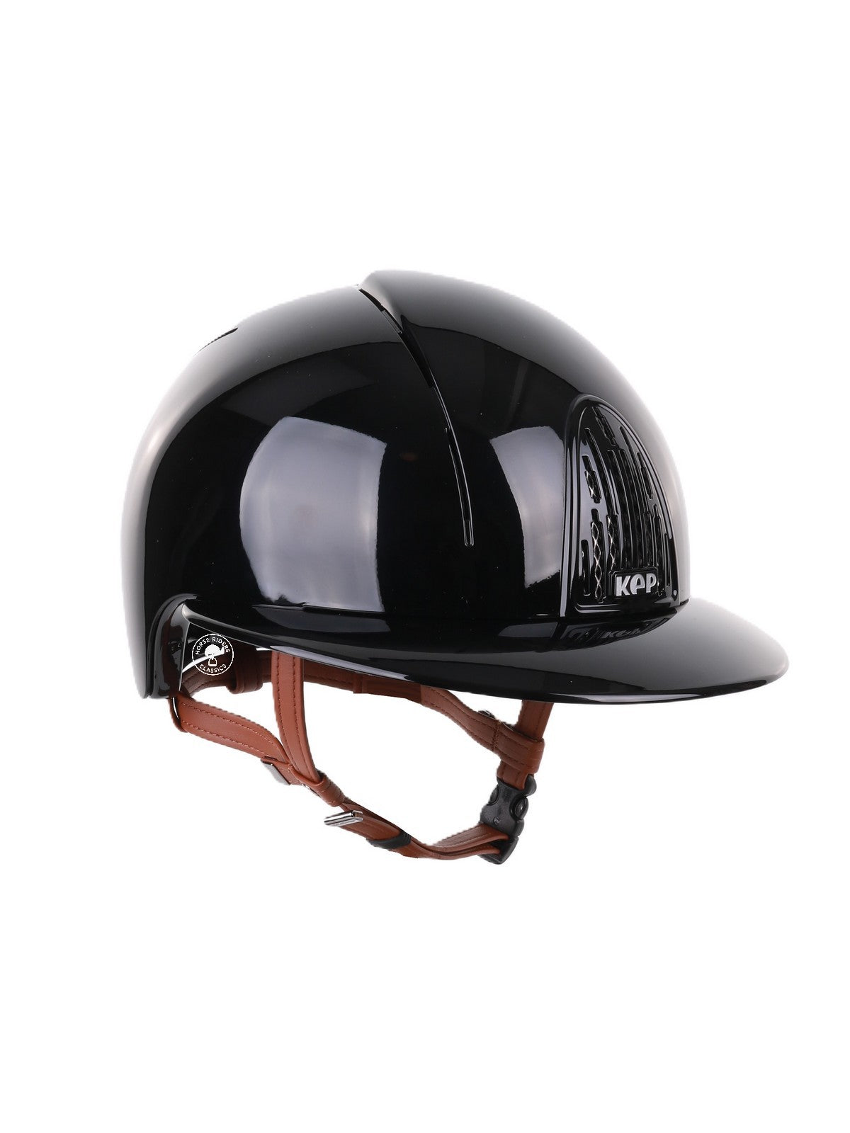 Casque d'équitation Kep Italia Smart Polish Polo Noir Jugulaire Beige