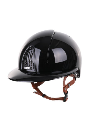 Casque d'équitation Kep Italia Smart Polish Polo Noir Jugulaire Beige