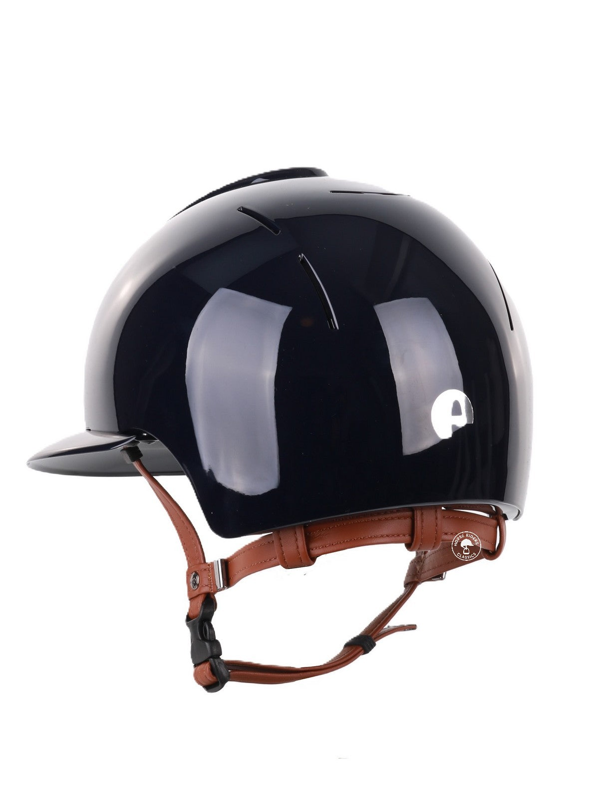 Casque d'équitation Kep Italia Smart Polish Polo Bleu Jugulaire Beige
