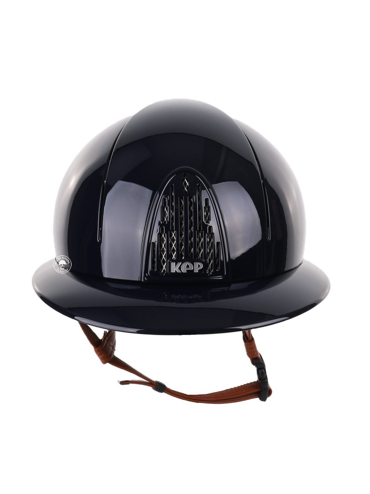 Casque d'équitation Kep Italia Smart Polish Polo Bleu Jugulaire Beige