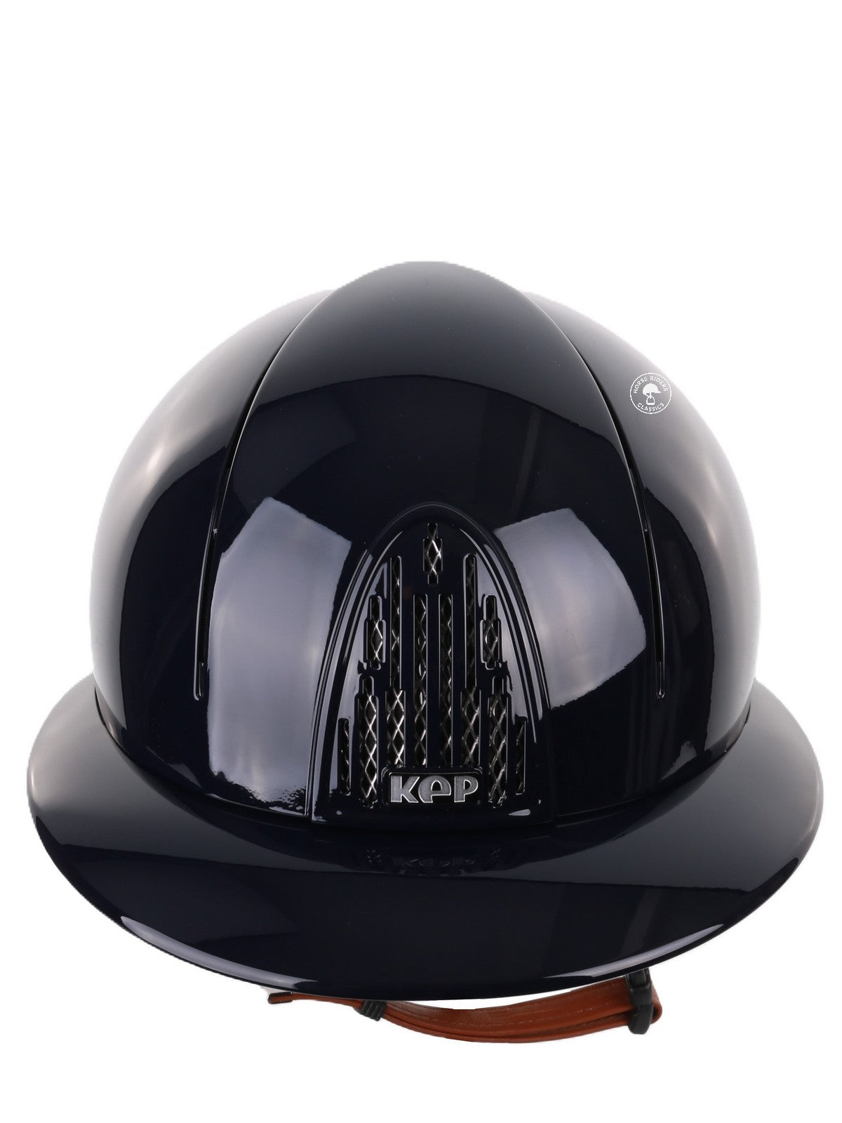 Casque d'équitation Kep Italia Smart Polish Polo Bleu Jugulaire Beige