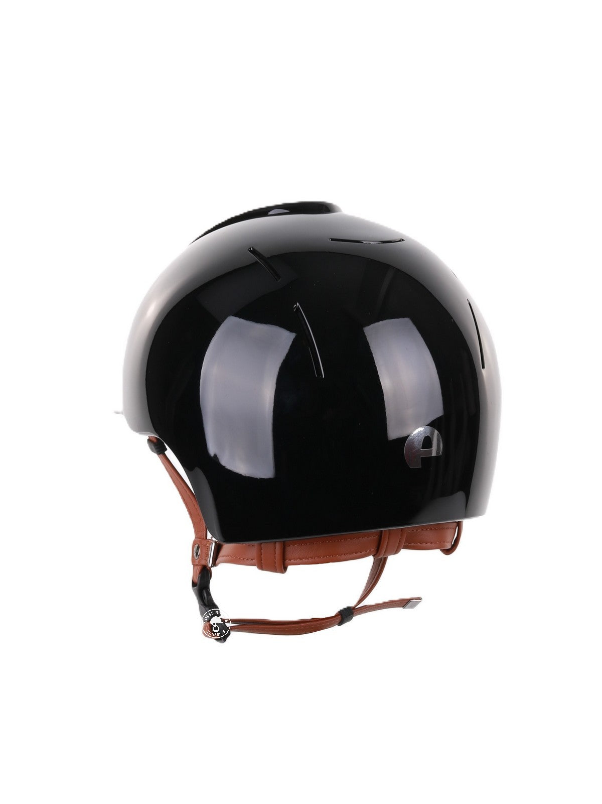 Casque d'équitation Kep Italia Smart Polish Noir Jugulaire Beige