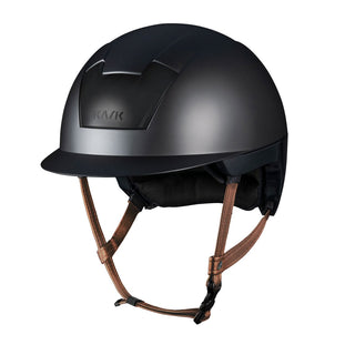 Kask Kooki Black Shadow Jugulaire marron clair