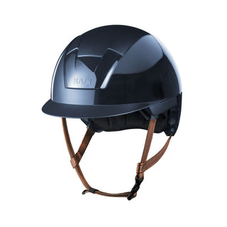Kask Kooki Shine Marine Jugulaire marron clair