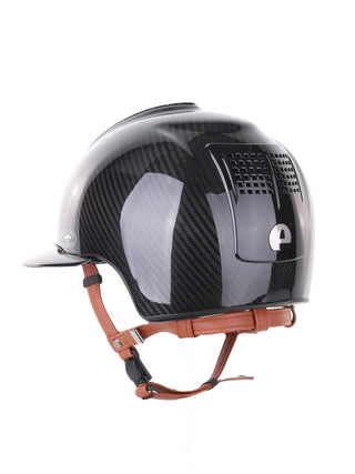 Casque Kep Italia E-Light Carbon Polo Noir Beige Jugulaire